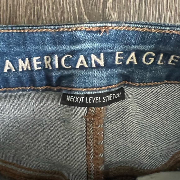American Eagle Outfitters Next Level Stretch Hi-Rise Shortie Denim Shorts - Picture 5 of 8